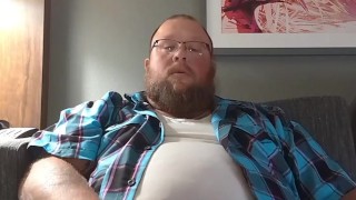Bear working man solo masterbation punching balls intense cum shot