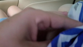 Stepbrother touching My Big Boobs and My Wet Panties in the Car