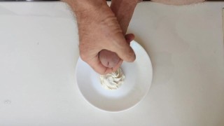 ShyRacoon is eating the cupcake with his cum