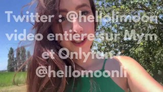 Française étudiante libertine suce et se prend du sperm sur ses gros seins outdoor amateur