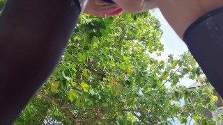 Doggystyle outdoors Hot teen love show her ass