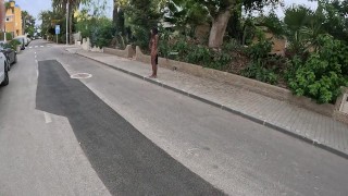 Horny Cat Costume with Butt Plug Tail Public Challenge