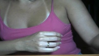 housewife showing her pussy en boobs in public to husband watch