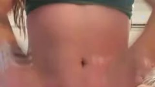 Horny Latina Mom rides her dildo