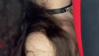 Chubby Submissive Slut Deepthroating Cock, CUM DEEP IN MY THROAT