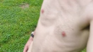 Faggot goes for a walk