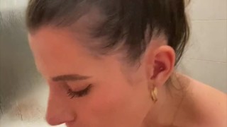 Shower Blowjob with Titty Cumshot #RachelRayan