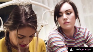 Sorority Babes Get Intimate While Studying & Have Their First Lesbian Experience