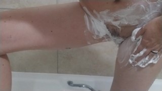Shaving my pussy for you. ASMR