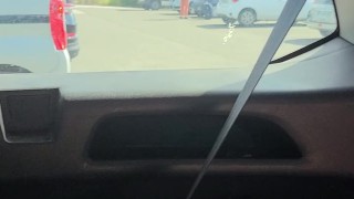Wanking and cumming in public in my car