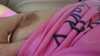 I Let Stranger Touch My Big Tits and Pussy in the Car