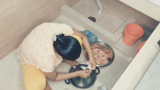 My younger Step brother fucked me while cooking