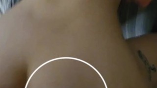 College Teen Gets Rough Ball Slapping Double Creampie Surprise!