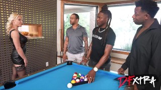 CuckoldSessions - Frenchie Babe Enjoys 3 Cocks In Front Of Her Sub Cuck Bf