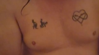 Watching a hot chubby dude play with himself in the shower. (Portrait Mode)