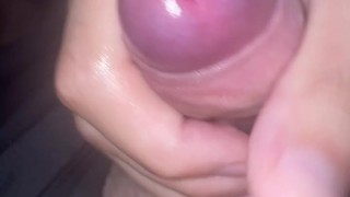 Masturbating and spitting on my cock, cumming