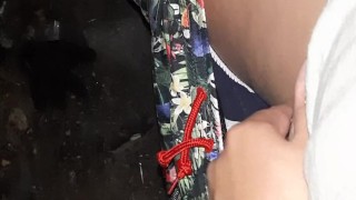 Female masturbation in short shorts - Lesbian_illusion