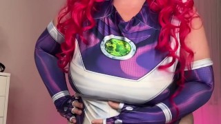 bbw in StarFire cosplay makes me worship her huge oily asshole