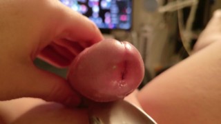 POV Cock Masturbation Edging Precum - Mushroom Head