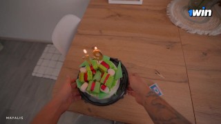 I Wished My Step Sister A Happy Birthday And Filled Her Pie With Cum