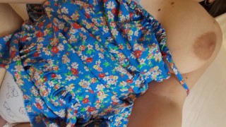 Innocent Sexy Girl with Sweet Panties allows Me to Rub Cock on Her Pussy