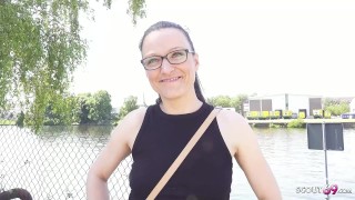 GERMAN SCOUT - Real Anal Sex Casting with German long labia Small Tits Wife