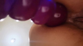 My Hole its getting bigger I want to fit the whole dildo inside