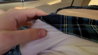 Hot Natural Tits Schoolgirl getting Horny and Allows Me to Touch Her Under Skirt 18+