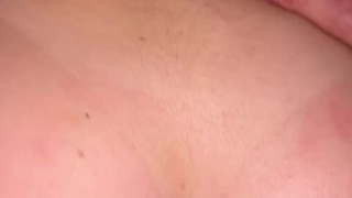 Finally get to cum in her tight pussy, hairy gym babe gets my load close-up