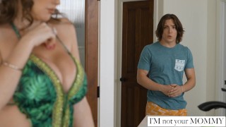 Hairy-Bushed Redhead Kat Marie Tells Friend's Stepson, "I'm Not Your Mommy. Show Me What You Can Do"