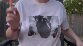 Smoking In The Backyard, I Hope No One Saw(more SF content on OF)