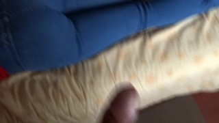 Stepson's friends jerk off looking at my ass and want to fuck me