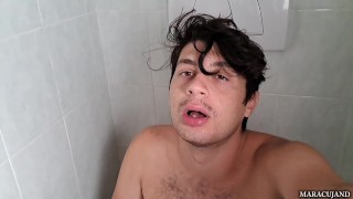 Big load amateur pleasured with marble cock