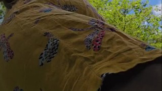 NO PANTIES Public Flashing in Camping side on Selfie