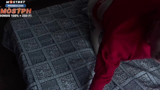 66 A fat-assed twink served his stepfather who was tired after work - and got a cumshot in the ass