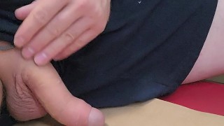 Big cock soft to hard with cumshot.