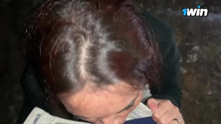 FUCKING HARD ON A CLIFF AT NIGHT UNTIL WE CUM AT THE SAME TIME