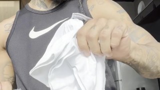 Giant soft cock on underwear. Suck it