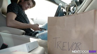 Delivery Guy Gives His Pepperoni To Hunk Client - Trevor Brooks, Ben Masters - NextDoorRaw