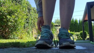 Pissing in My Nikes SOAKED Sprinkler FUN!