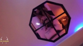 Slut sucks ass, her bisexual ex-boyfriend invites her boyfriend over and they put both cocks in him