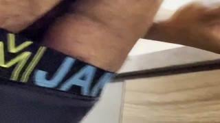 Slap my ass with new anal dildo