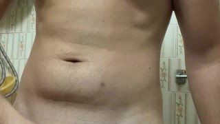 Bathroom before going for a morning walk