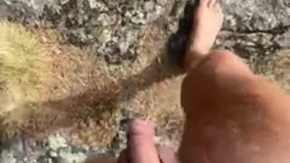Nude beach and wanking