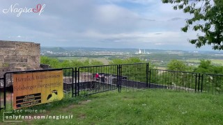 Cute Teen blowing BF's dick at a castle - NagisaIf's Adventure Blog #02