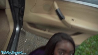 Public Agent - Big ass black Colombian babe public pick up POV blowjob and outdoor sex