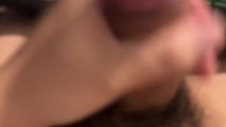 Jerking off with lots of precum until I cum