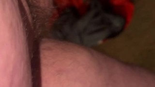 Giving hubby blowjob with cumshot