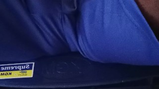 Teasing my nipples and my cock is responding with a nod under my pants