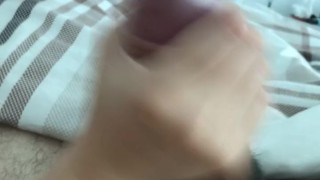 Playing with big natural Chinese boobs in the morning